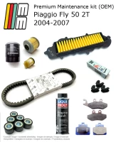 Wartungskit (OEM) mit Bremsbelägen und Zusatzstoff Piaggio Fly 50 2T 2004-2007