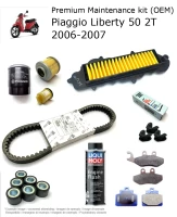 Kit di manutenzione (OEM) con pastiglie freno e additivo Piaggio Liberty 50 2T 2006-2007