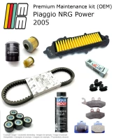 Wartungskit (OEM) mit Bremsbelägen und Zusatzstoff Piaggio NRG Power 2005