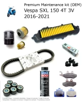 Kit di manutenzione (OEM) con pastiglie freno e additivo Vespa SXL 150 4T 3V 2016-2021