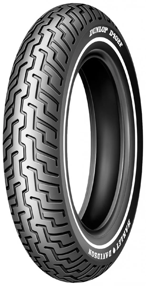 Pneu DUNLOP D402F SW (HARLEY-D) Flancs Blancs Fins MT90 B 16 M/C 72H TL