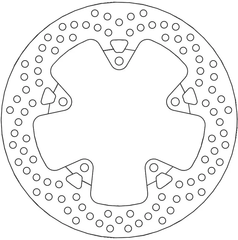 BRAKE DISC HALO REAR - BRAKE ROTOR FIXED HALO ROUND NATURAL