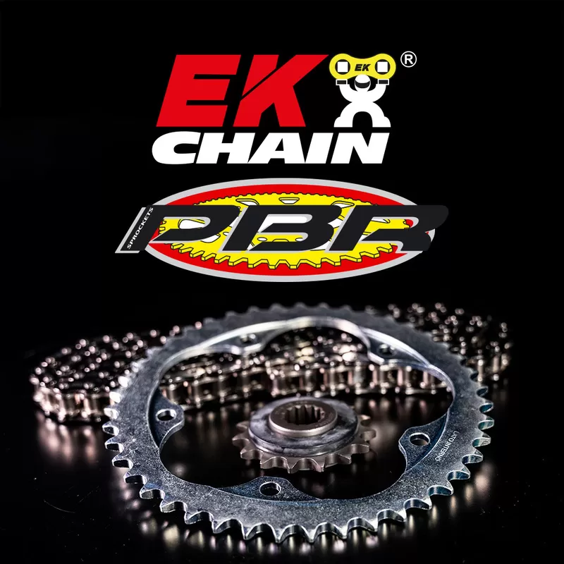 EK/PBR Chain kit 420 SR - 11/53-130 - Steel Standard Rear Sprocket