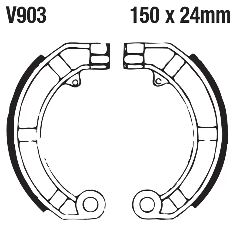 BRAKE SHOE STANDARD - BRAKE SHOE PLAIN SERIES ORGANIC