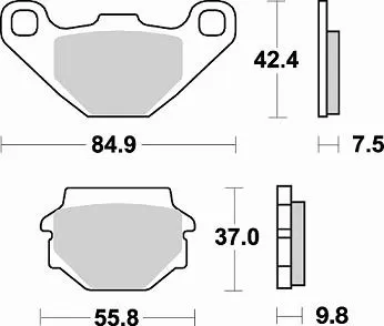 669 SM1 BRAKE PADS SEMI METALLIC