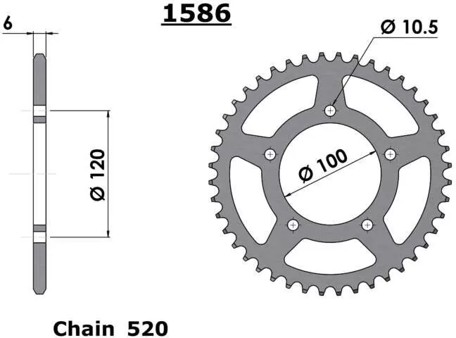 REAR STEEL 44T, 520