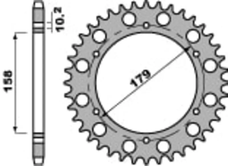 EK/PBR Kettenkit 525 ZVX3 - 17/45-112 - Standard Kettenrad Stahl