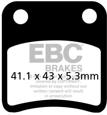 EBC Plaquettes de frein organiques scooter ebcSFA2572