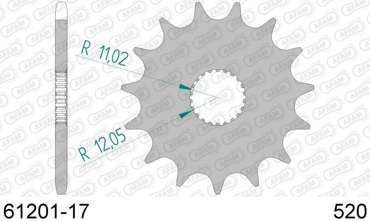 AFAM Ritzel vorne 17T - 520