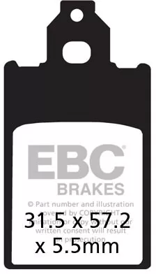 Organic Brake Pads ebcFA116