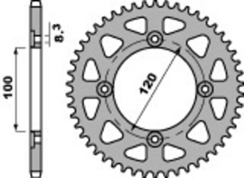 Kettenrad Stahl Standard - 420