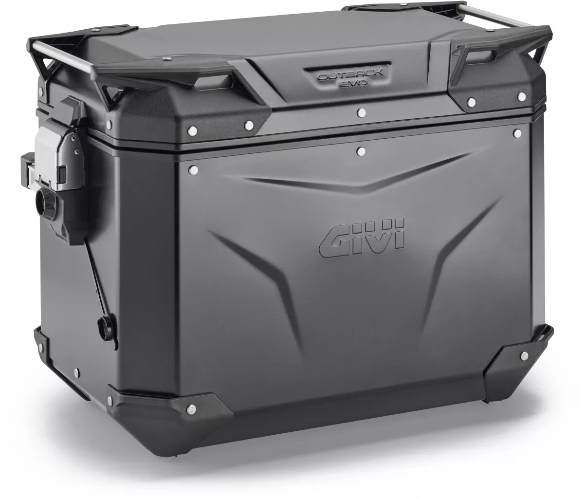 Coffre Latéral Droit Noir Aluminium 48L