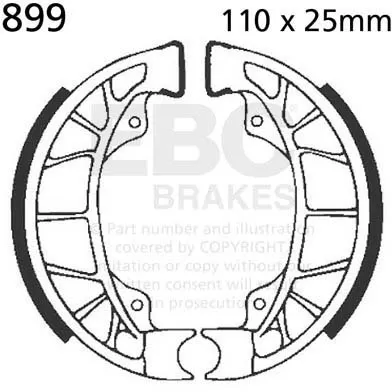 BRAKE SHOE STANDARD - BRAKE SHOE PLAIN SERIES ORGANIC