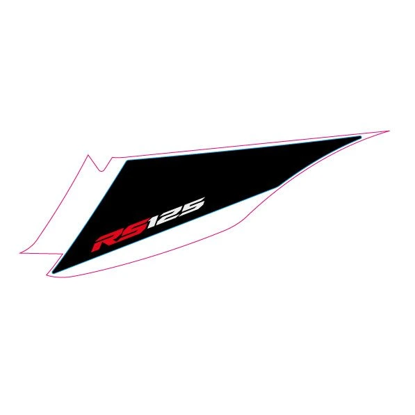 Adesivo rs 125 cauda esquerda
