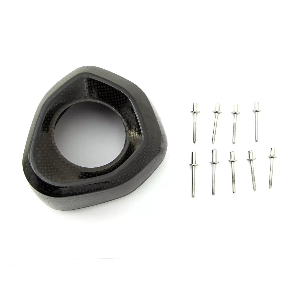 Akrapovic V-EC347 Tapa Final del Silenciador Fibra de Carbono Negra