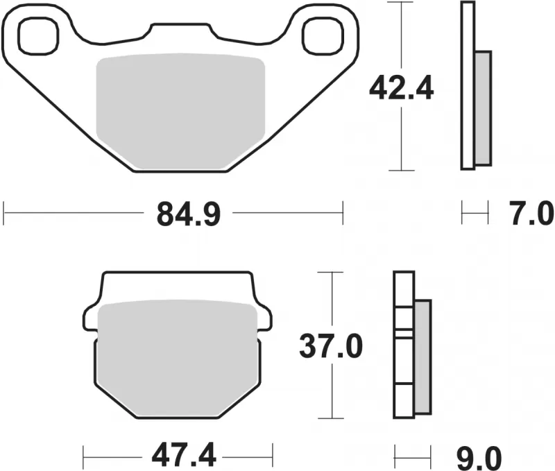 101CT BRAKE PADS ORGANIC