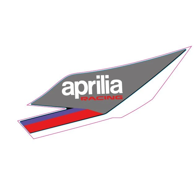 Sticker, motive: Aprilia Racing, left
