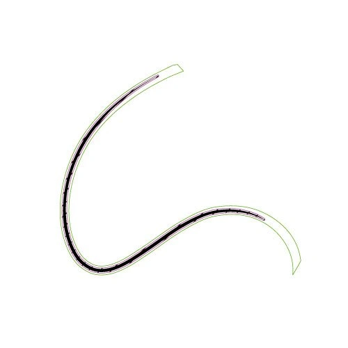 Dekorstreifen, rechts, blau