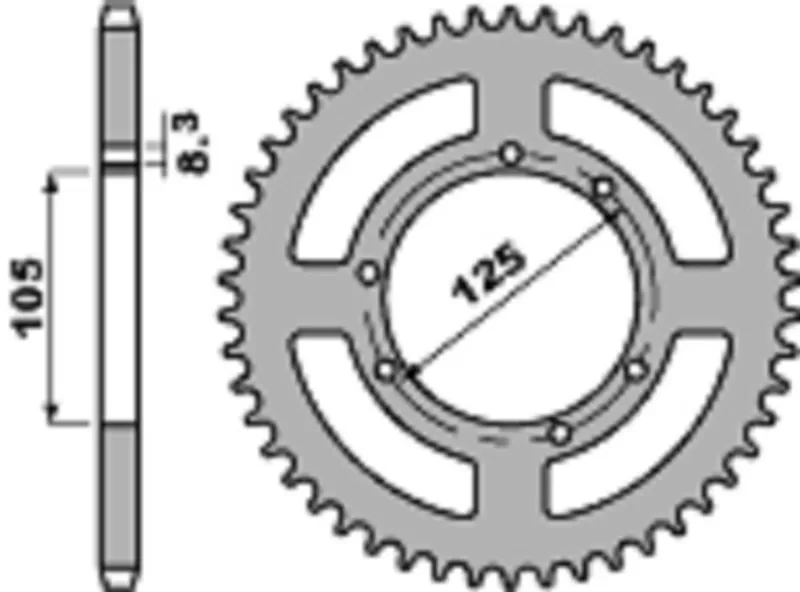 Kettenrad Alu Standard - 428