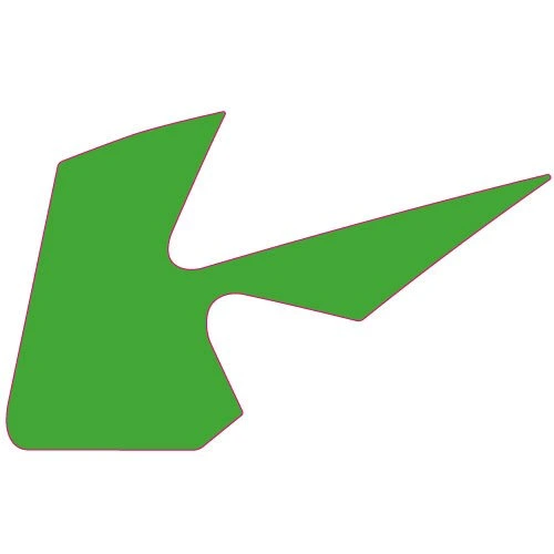 Decalcomania, a sinistra, verde