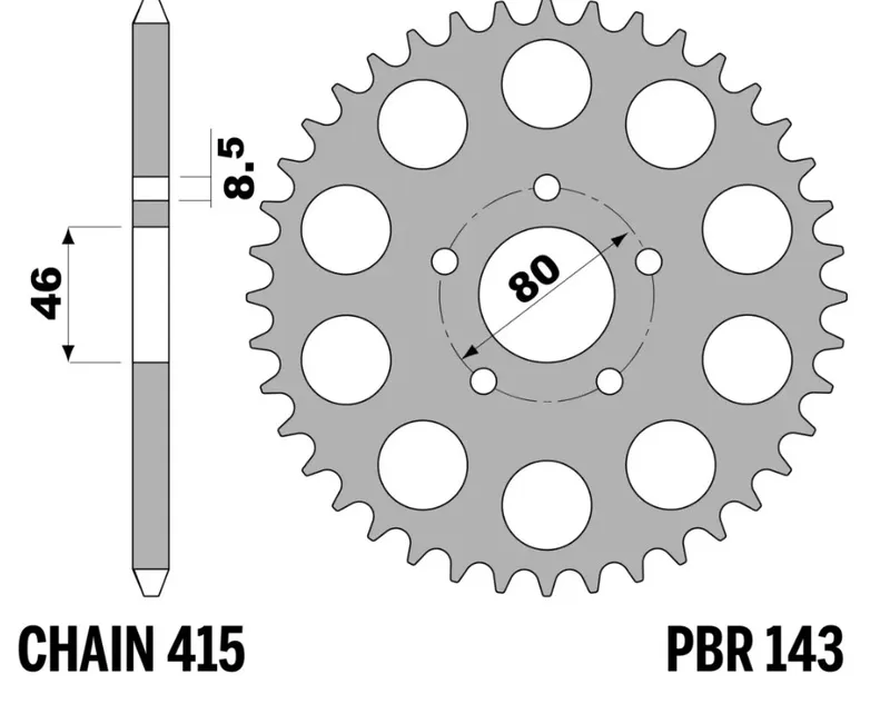 Couronne PBR acier standard - 415