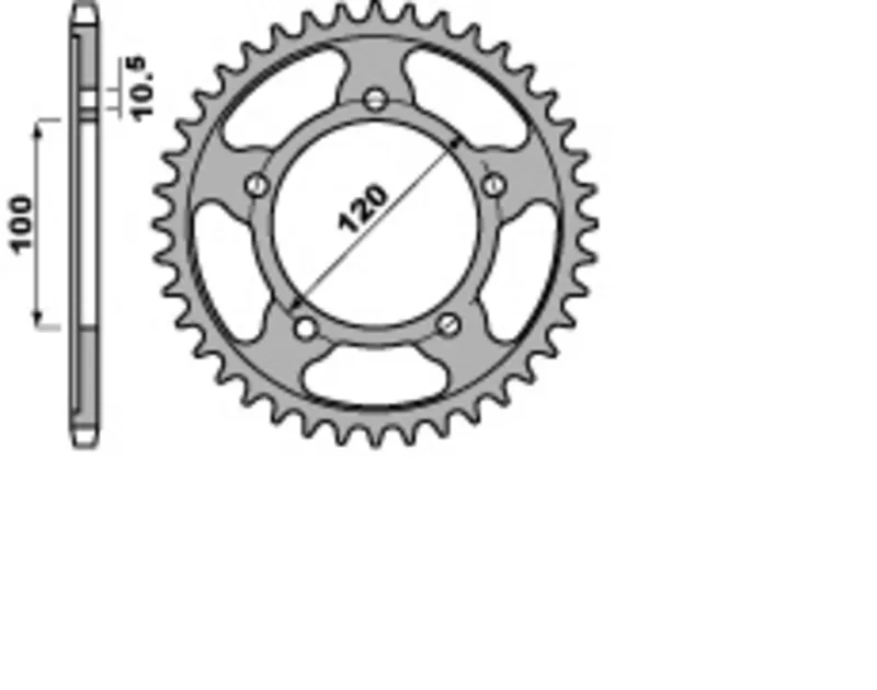 Kettenrad Alu Standard - 525