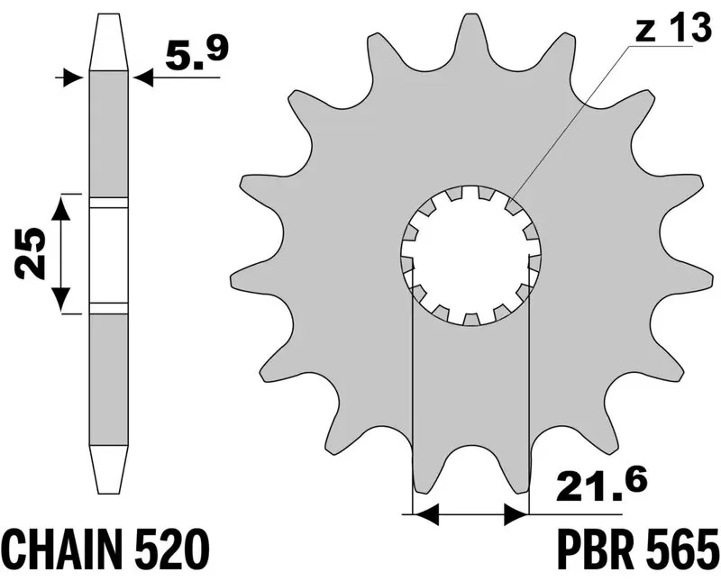 Standard Stahlritzel vorne - 520