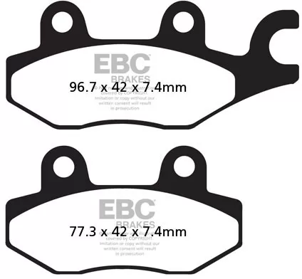 BRAKE PAD SINTERED HH - BRAKE PAD FA-HH SERIES SINTERED METAL