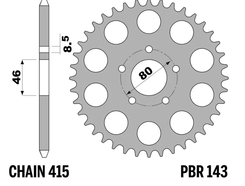 Couronne PBR acier standard - 415
