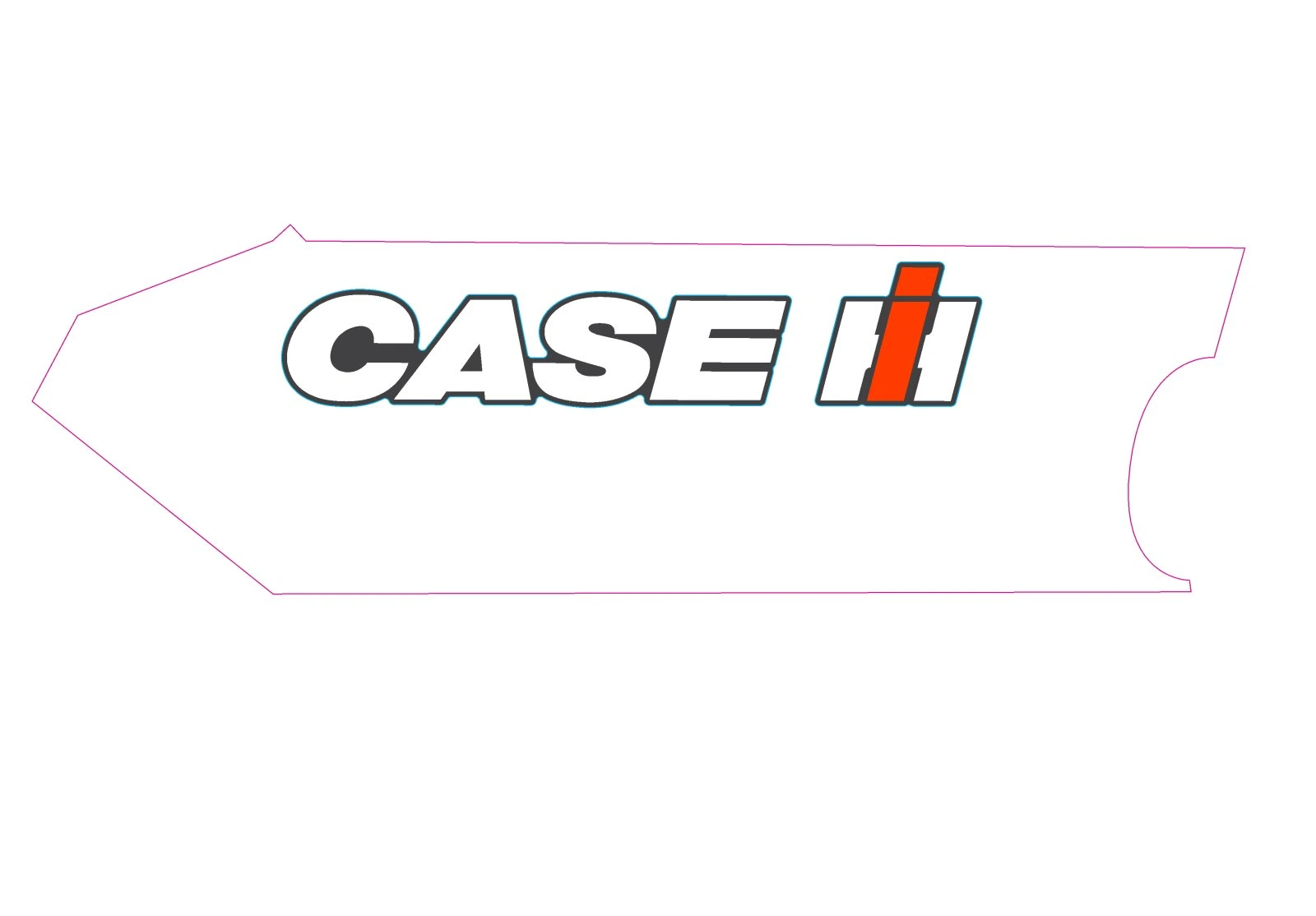 Decalcomania, motivo: case ih, giusto