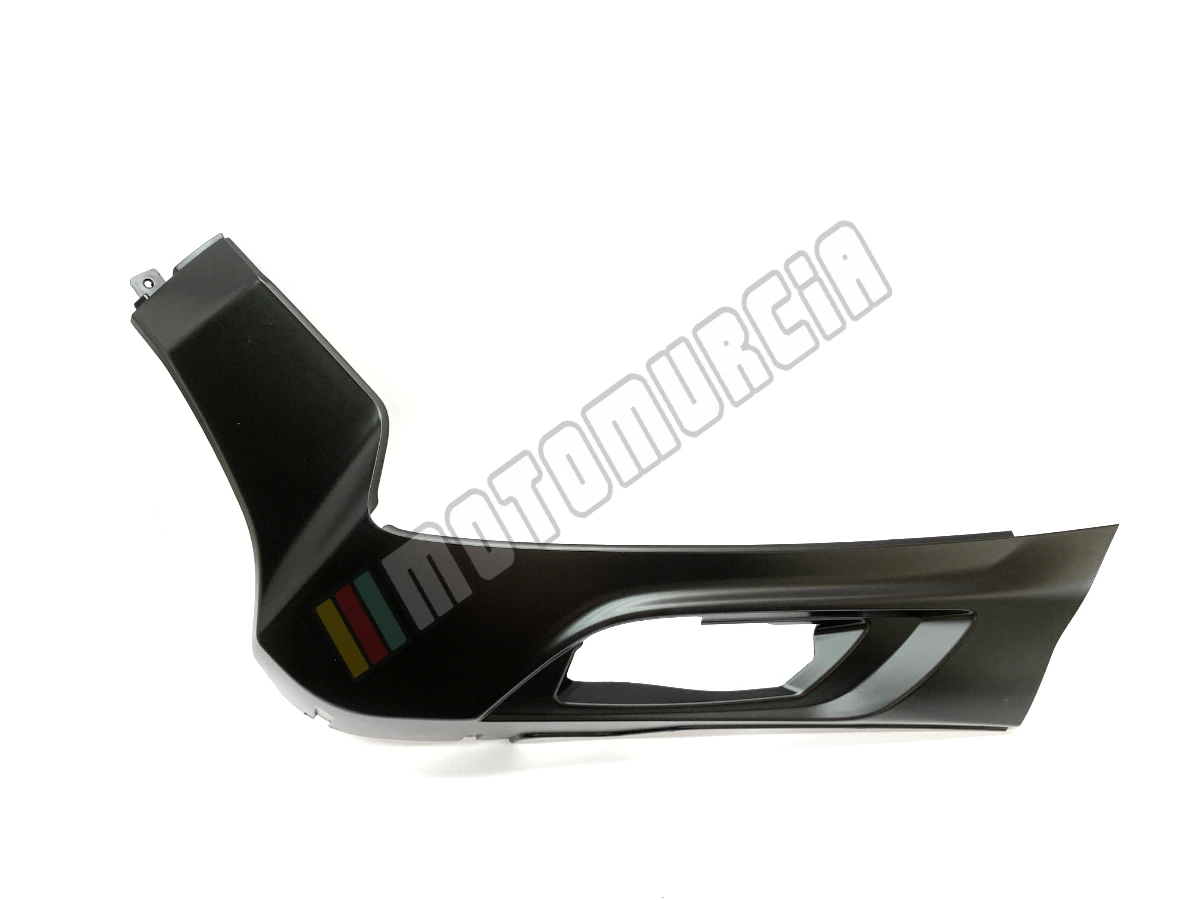 Spoiler, gauche, noir, Suffixe et code couleur Piaggio: NL_noir mat abisso 85/B