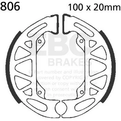 BRAKE SHOE STANDARD - BRAKE SHOE PLAIN SERIES ORGANIC