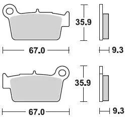 BRAKE PADS SEMI METALLIC