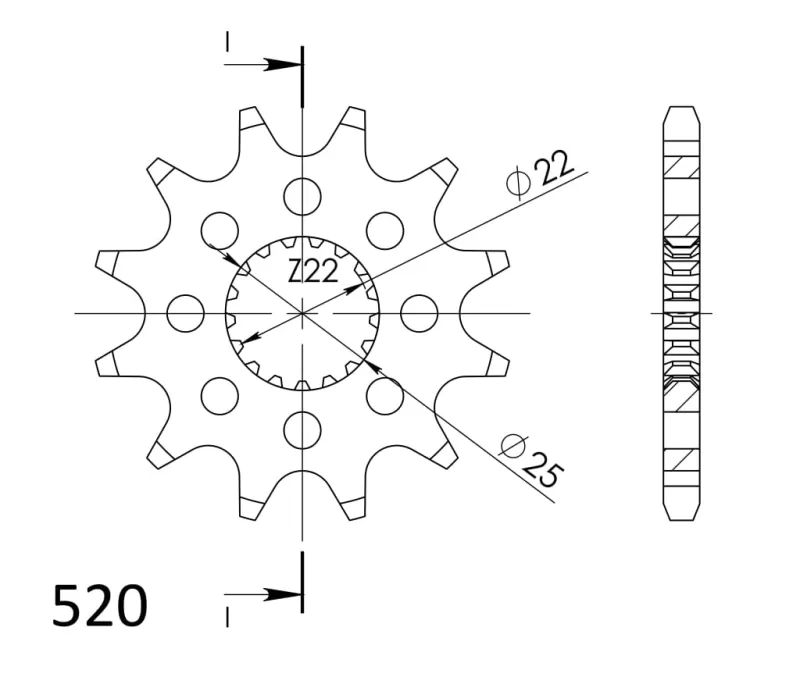 FRONT 14T, 520