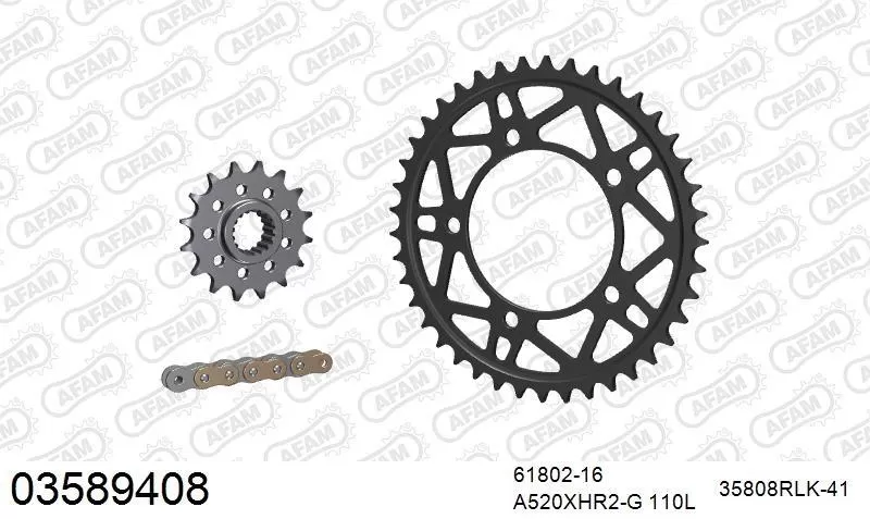 AFAM Kit de cadena - Acero Racing