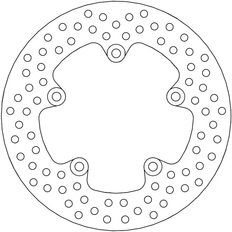 BRAKE DISC HALO REAR - BRAKE ROTOR FIXED HALO ROUND NATURAL