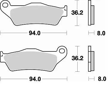 746 SM1 BRAKE PADS SEMI METALLIC