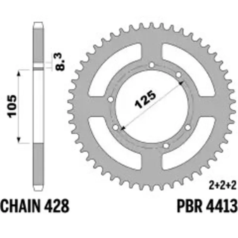 Rear Sprocket Steel Standard - 428