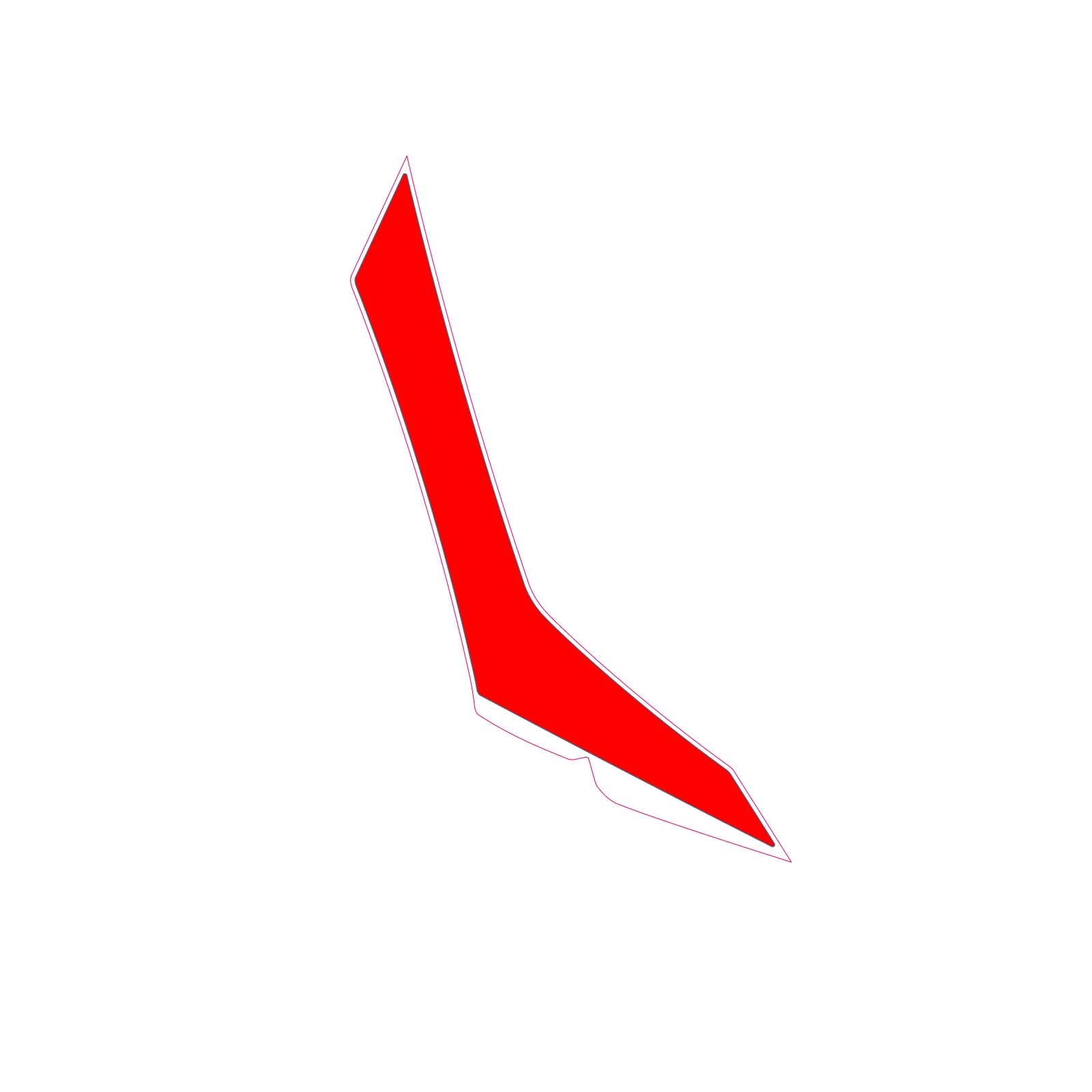 Sticker carénage latéral droit "rouge"