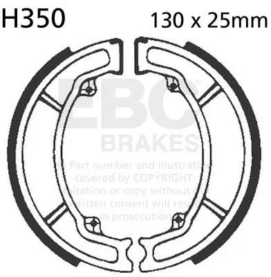 BRAKE SHOE STANDARD - BRAKE SHOE PLAIN SERIES ORGANIC