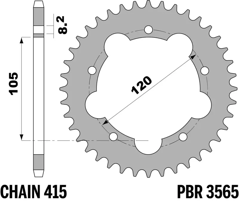 Couronne PBR acier standard - 415