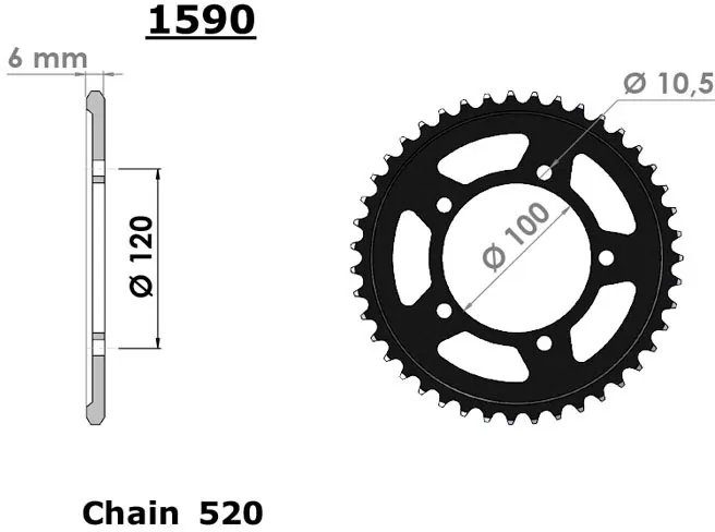 REAR STEEL 43T, 520