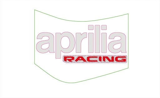 Decalque esquerdo, motivo: Aprilia Racing