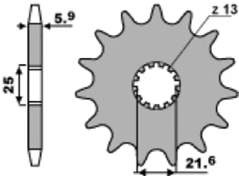 Geräuschgedämpftes Stahlritzel vorne - 520