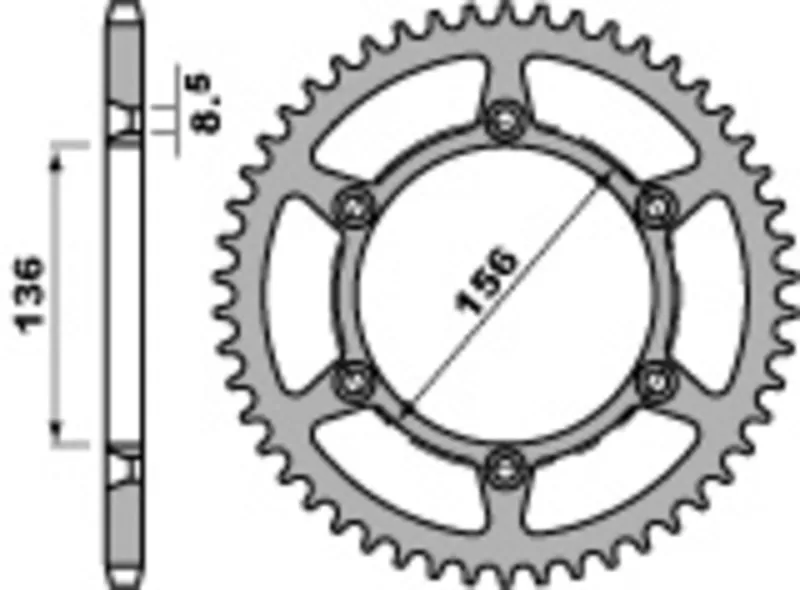 Rear Sprocket Steel Standard - 520