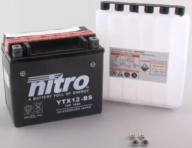 NITRO YTX12-BS MAINTENANCE FREE AGM WITH ACID