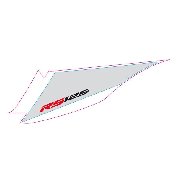 Autocollant rs 125 queue gauche