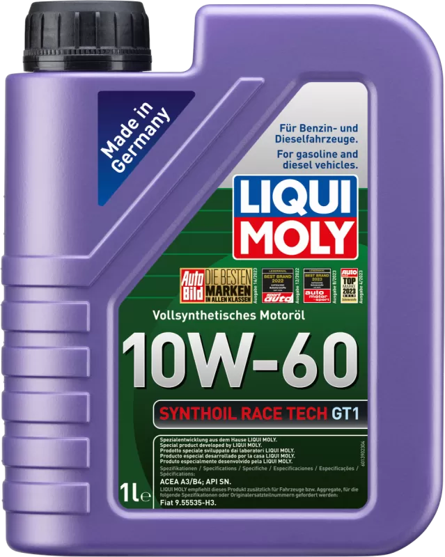 10W-60 SYNTHOIL RACE TECH GT1 1L