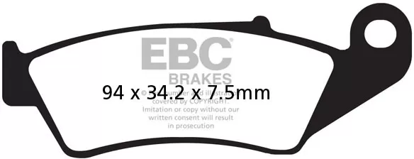 BRAKE PAD EPFA SIN EXT PRO - BRAKE PAD EPFA-HH SERIES SINTERED METAL