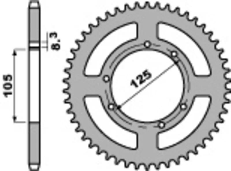 Rear Sprocket Steel Standard - 428